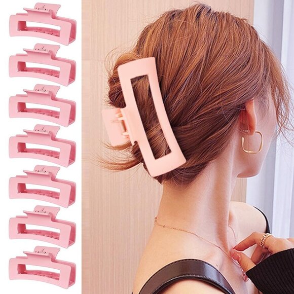Hair Claw Clips Large Non-slip Pink Hair Accessories for Women and Girls main image 7